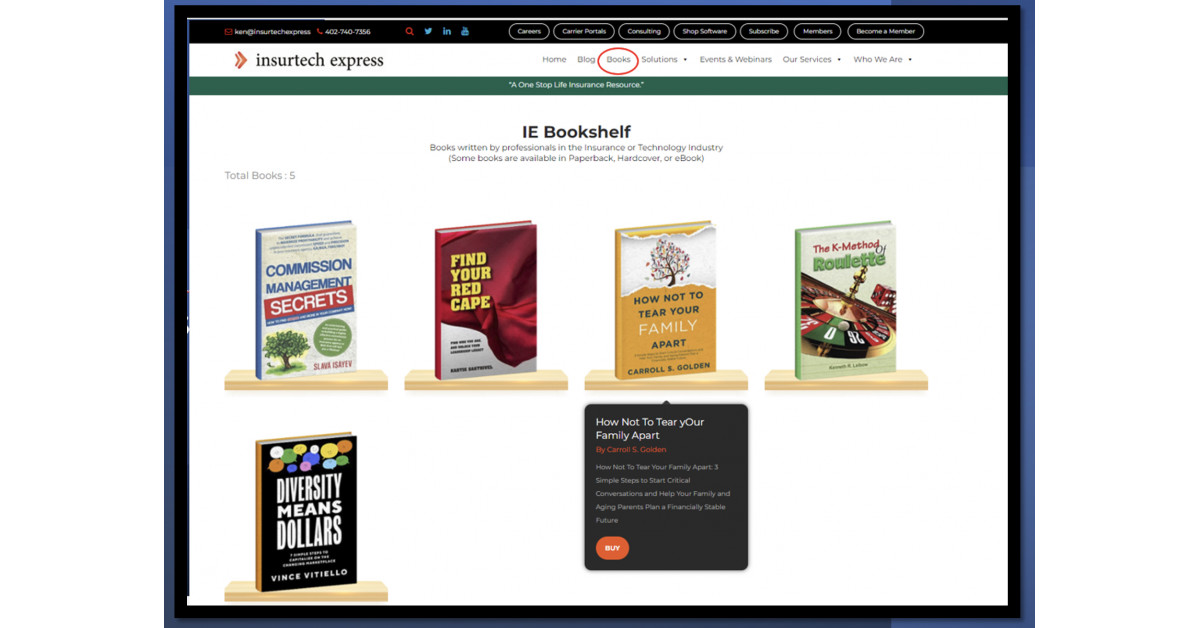 Announcing the Launch of IE Bookshelf by InsurTech Express