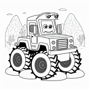  Coloring Adventure with the Monster Truck Coloring Book for Kids!