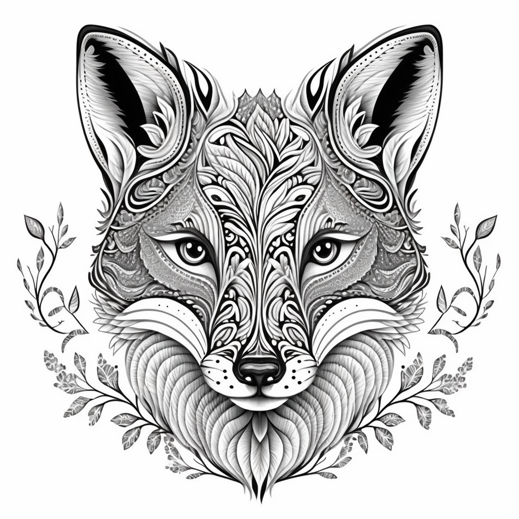 Animals Adult Coloring Book