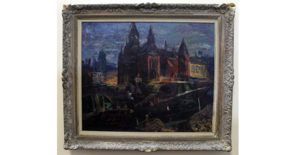 Rare Painting Once Nearly Discarded Is Now for Sale Online by Mayo Auction and Realty