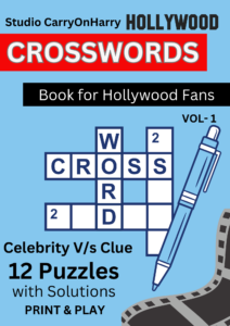 Hollywood Crossword Book for Hollywood Fans Now Guess Celebrity Against Clue