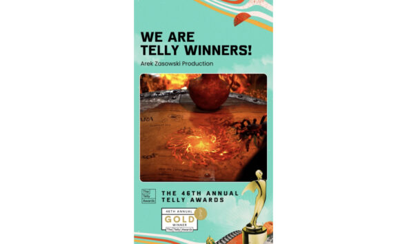 Arek Zasowski Wins Gold Telly Award for Best 3D Animation in Film & Shorts