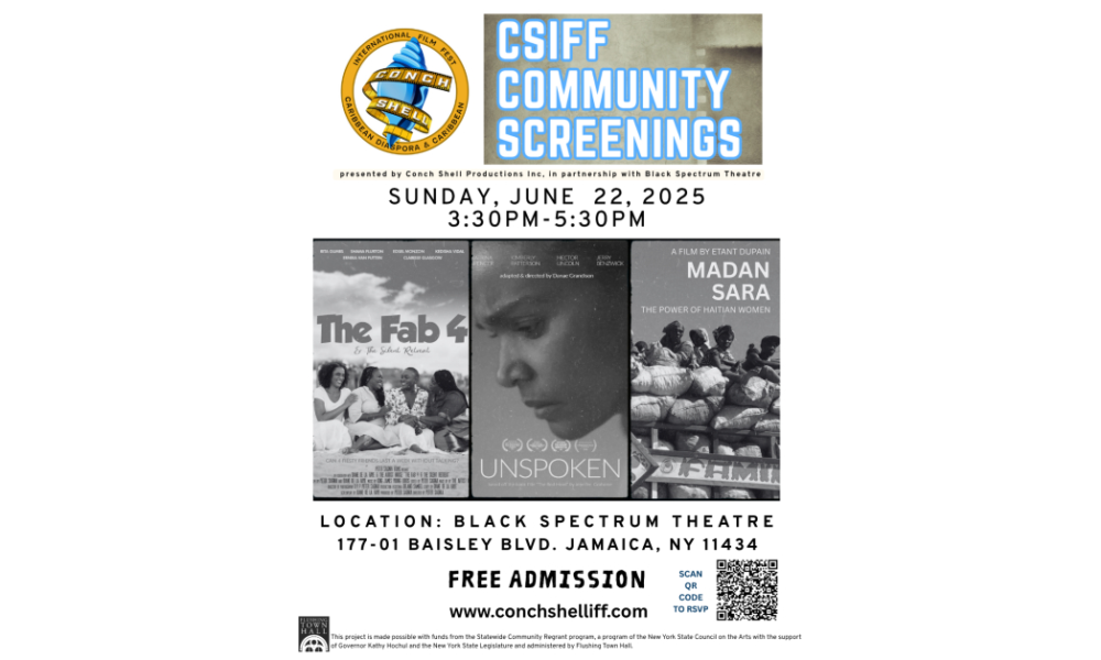 Conch Shell Productions Presents CSIFF Community Screening Series at Black Spectrum Theatre – June 22, 2025
