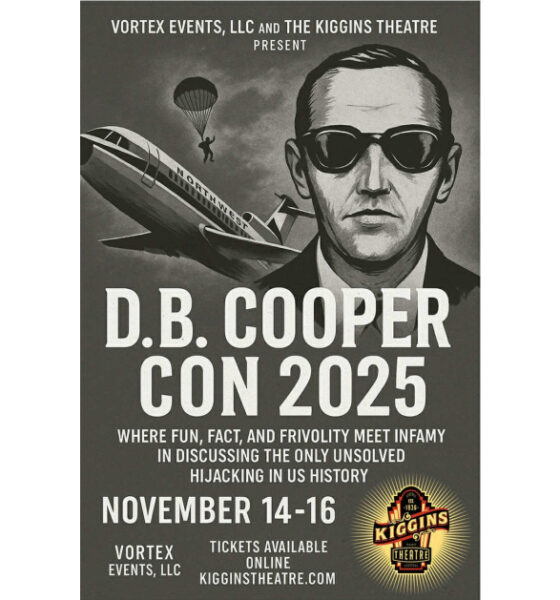 D.B. Cooper Con 2025 at Kiggins Theatre, November 14-16