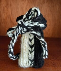 Rupizix Hand‑Knitted Tech Pod Collection – Mini Bag & Yarn‑Crafted Tech Storage Accessories Black & White Two‑Colour Hand‑Knitted Tech Pod