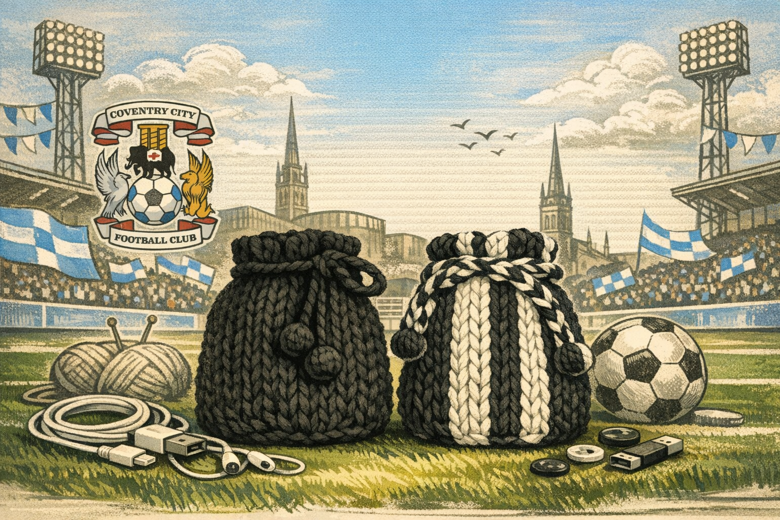 Hand‑Knitted Tech Pods — Coventry City Edition