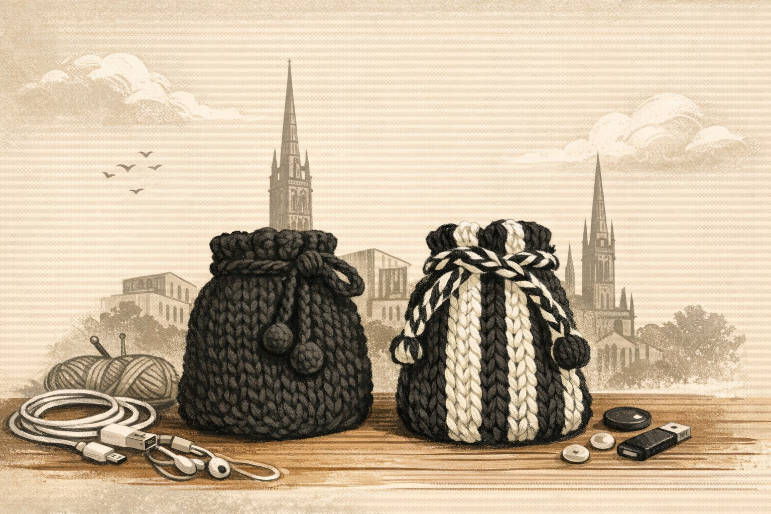 Hand‑Knitted Tech Pods Made in Coventry