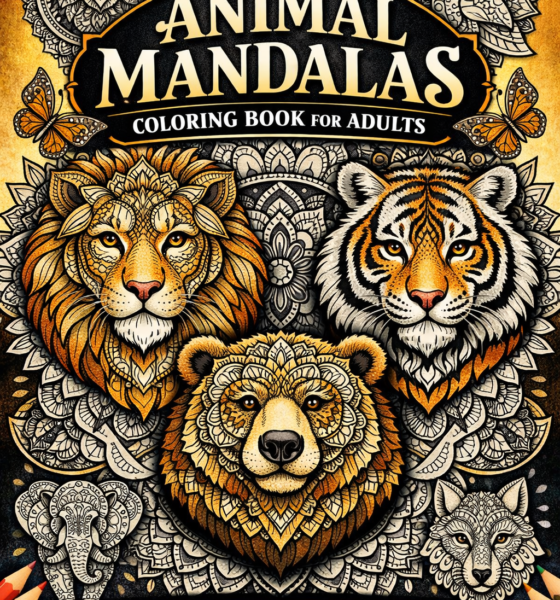 Animal Mandalas Coloring Book for Adults – 50 Designs for Relaxation (Instant Download)