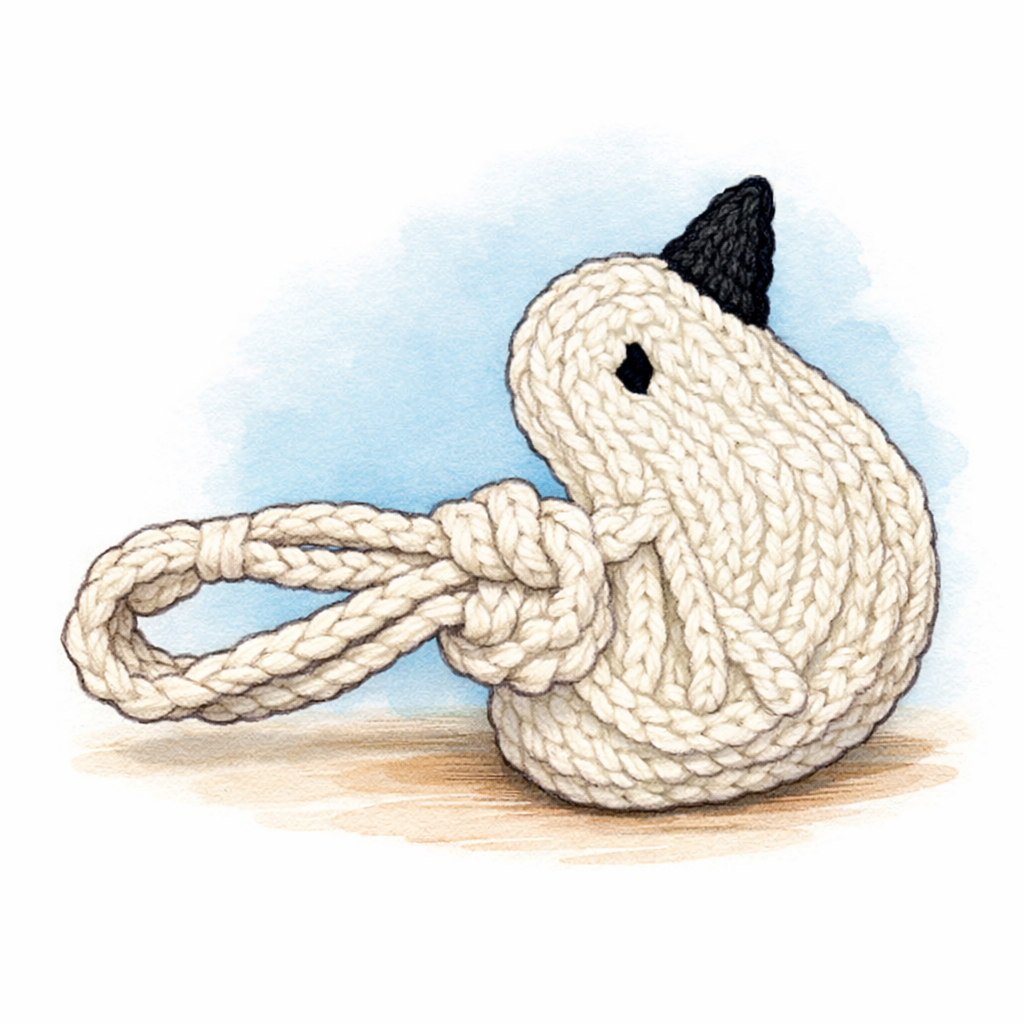 Hand‑Knitted Mini Swan Bag (3″ × 5″)