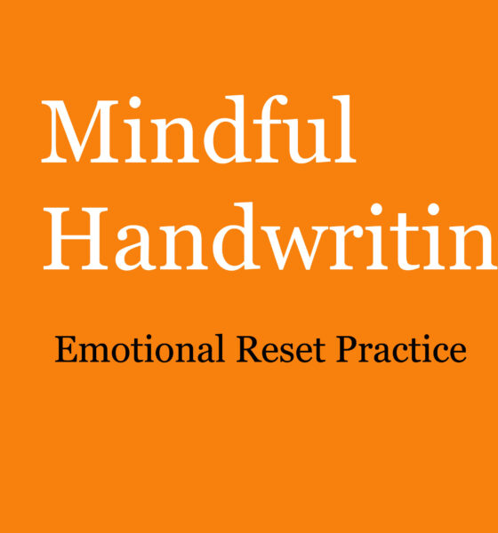 A minimal handwriting workbook for emotional clarity.