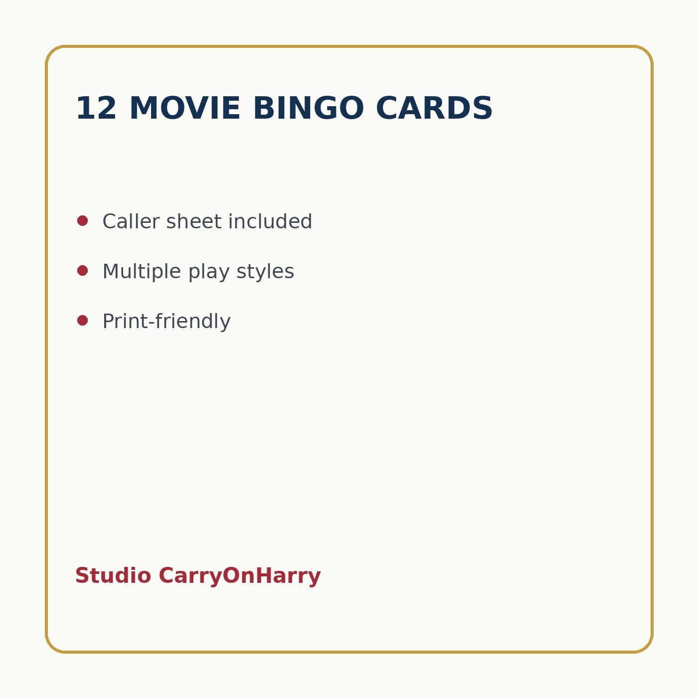Hollywood Movie Night – Ultimate Printable Party Pack