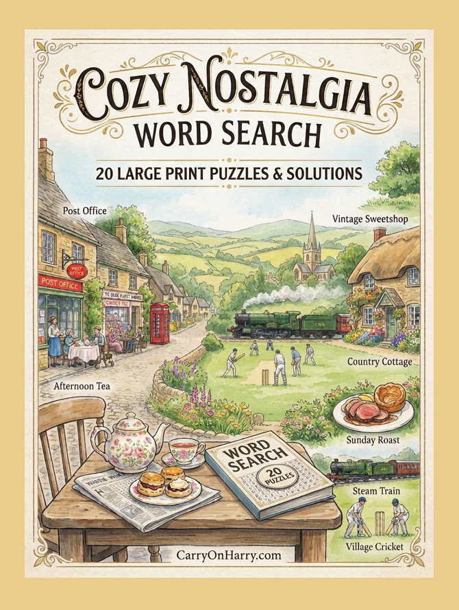 Cozy Nostalgia Word Search Printable PDF